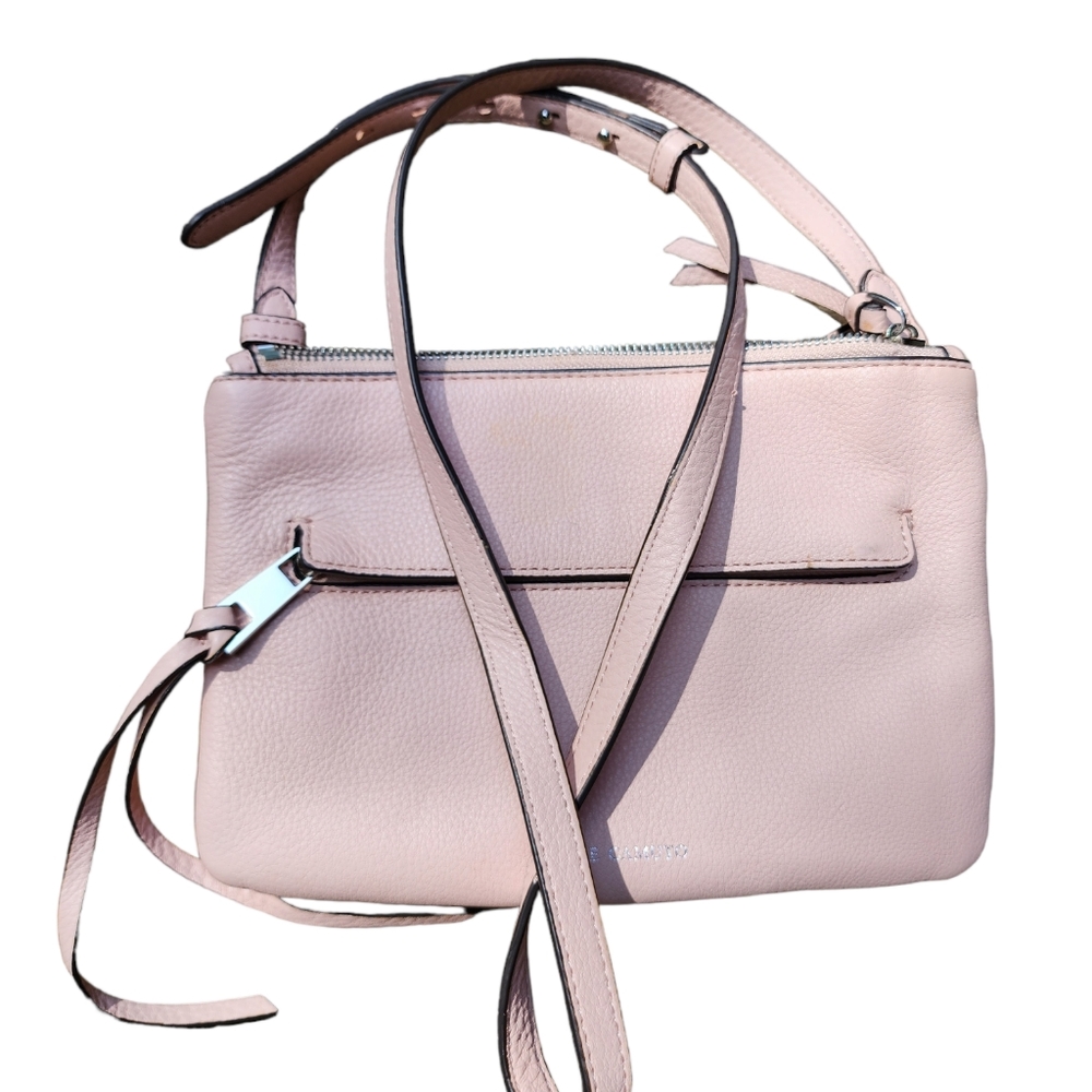 Spring Pink Vince Camuto Crossbody Purse Beautiful pebble grain leather